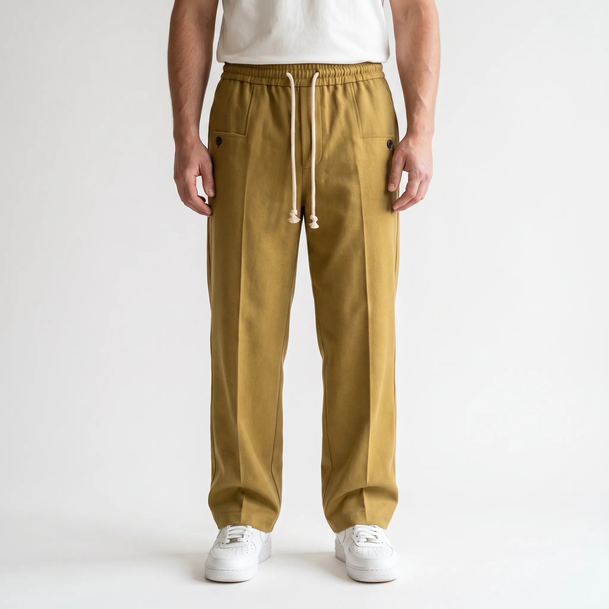Trensio  - Straight Wide Leg Casual Trousers Casual Weekend Outings