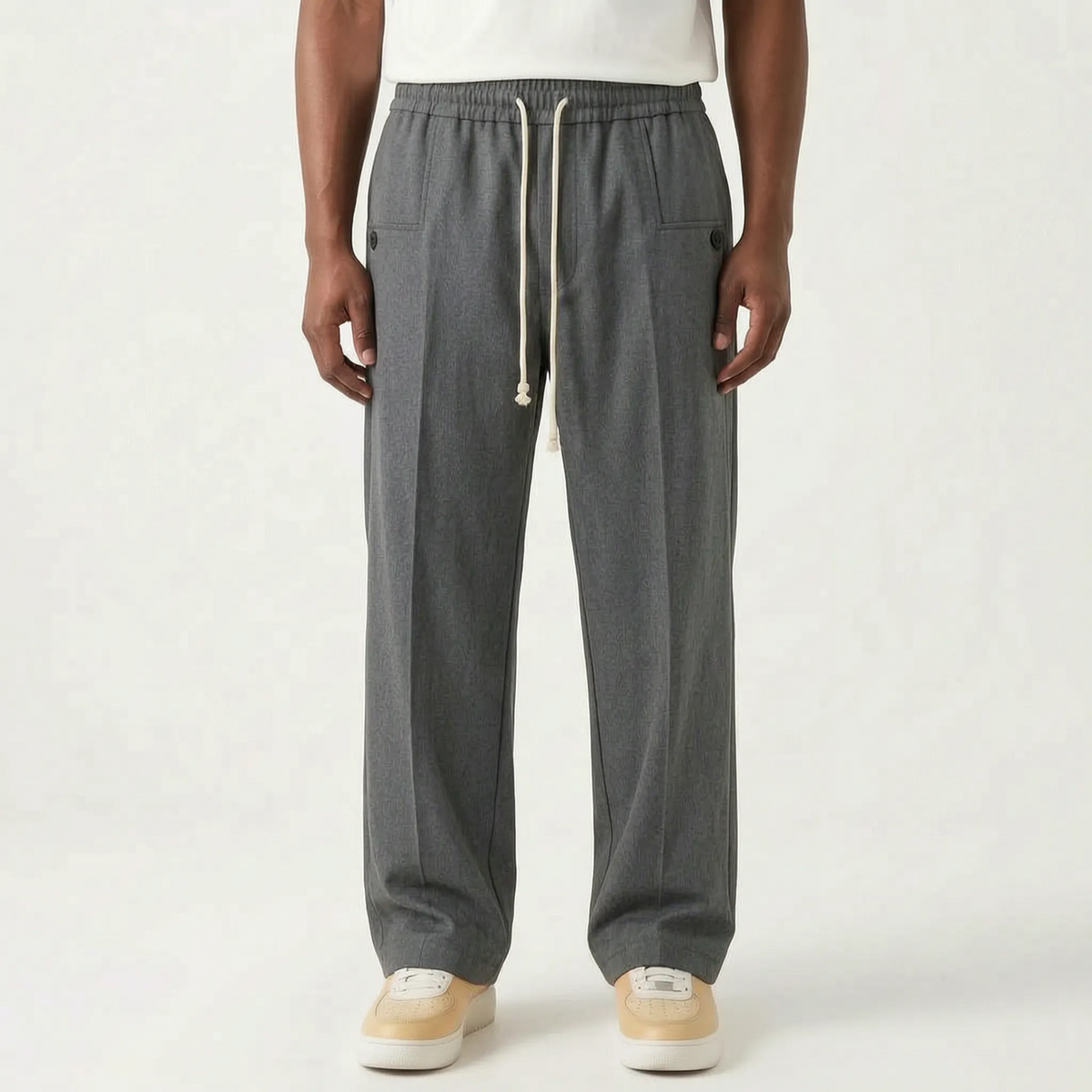 Trensio  - Straight Wide Leg Casual Trousers Casual Weekend Outings