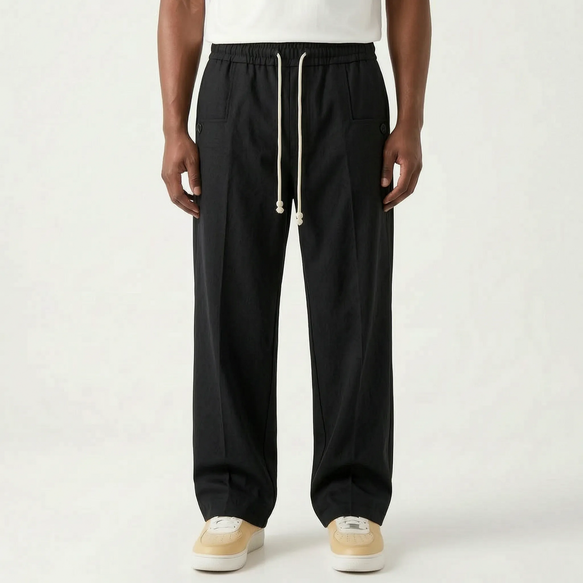 Trensio  - Straight Wide Leg Casual Trousers Casual Weekend Outings