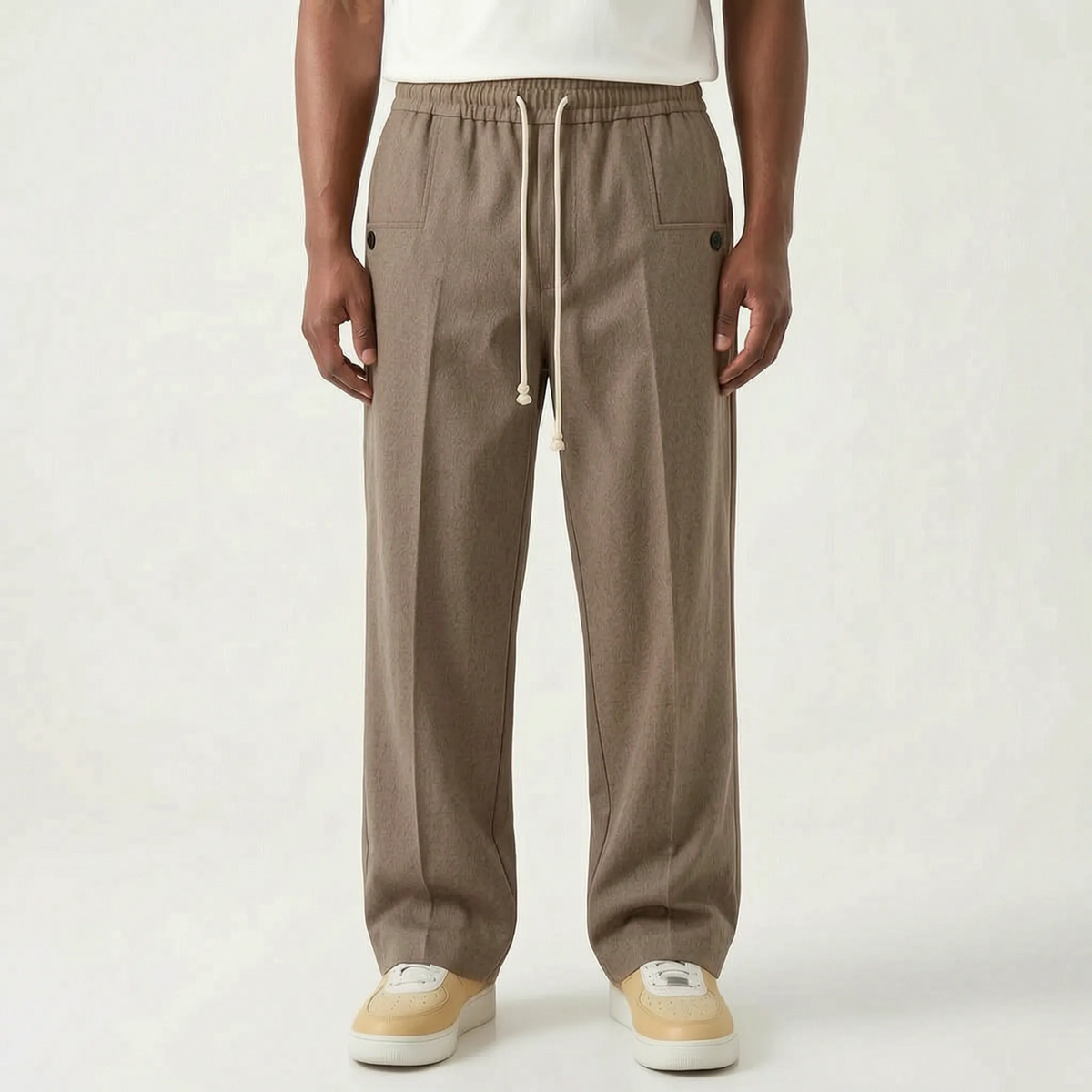 Trensio  - Straight Wide Leg Casual Trousers Casual Weekend Outings