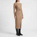 Twistline  - Long Sleeve Midi Dress Office Environments