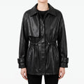 UrbaneJacket  - Women's Cinched Waist Mid-Length Jacket Urban Commuting