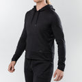 Women's long sleeve pullover hoodie with drawstring hood and front kangaroo pocket