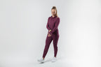 Women's long sleeve pullover hoodie with drawstring hood and front kangaroo pocket