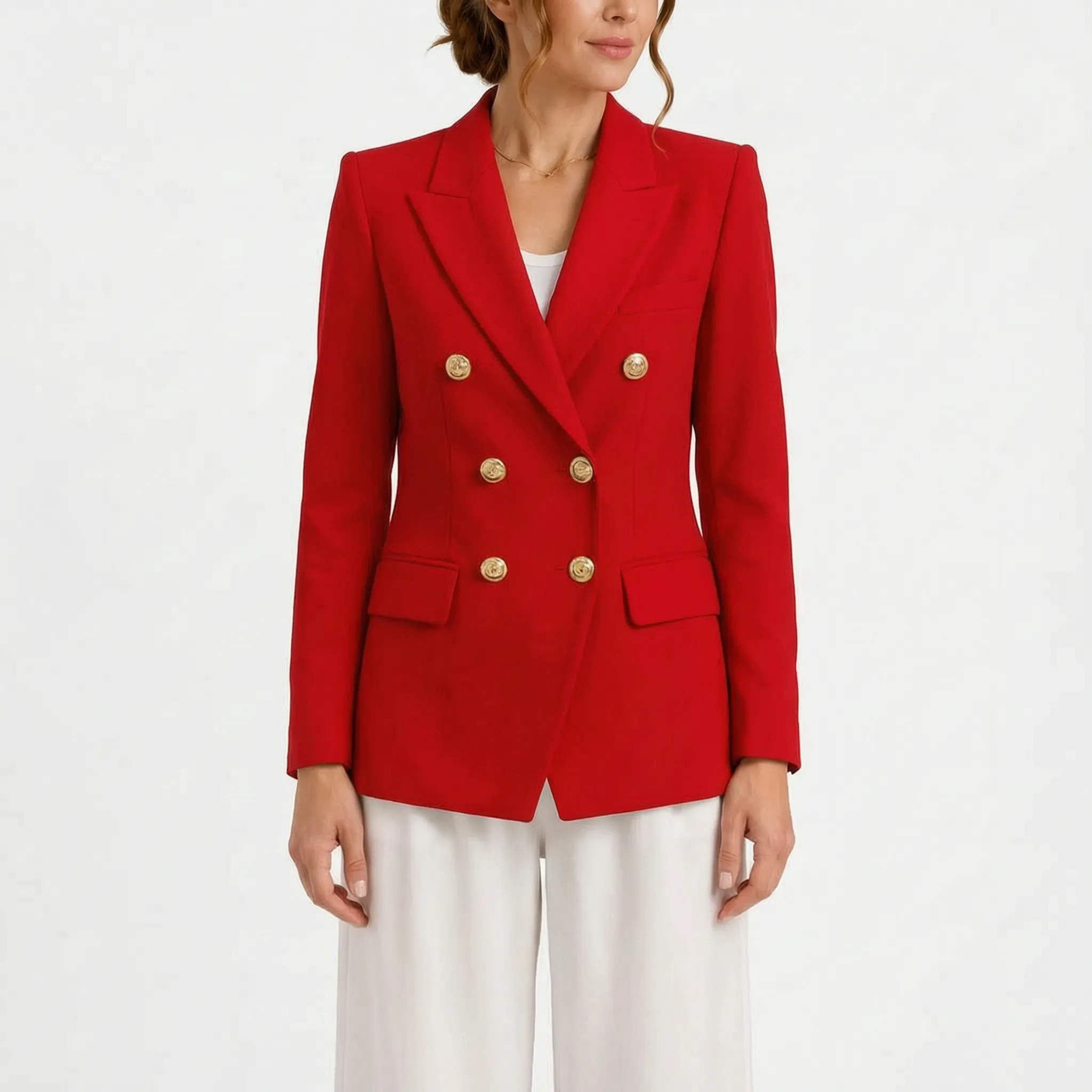 Valdora  - Tailored Double-Breasted Woman Blazer Office Wear