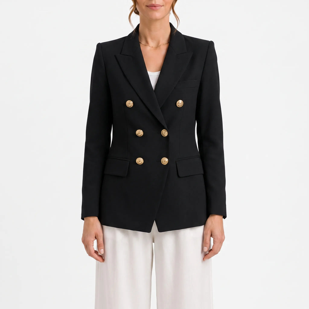 Valdora  - Tailored Double-Breasted Woman Blazer Office Wear