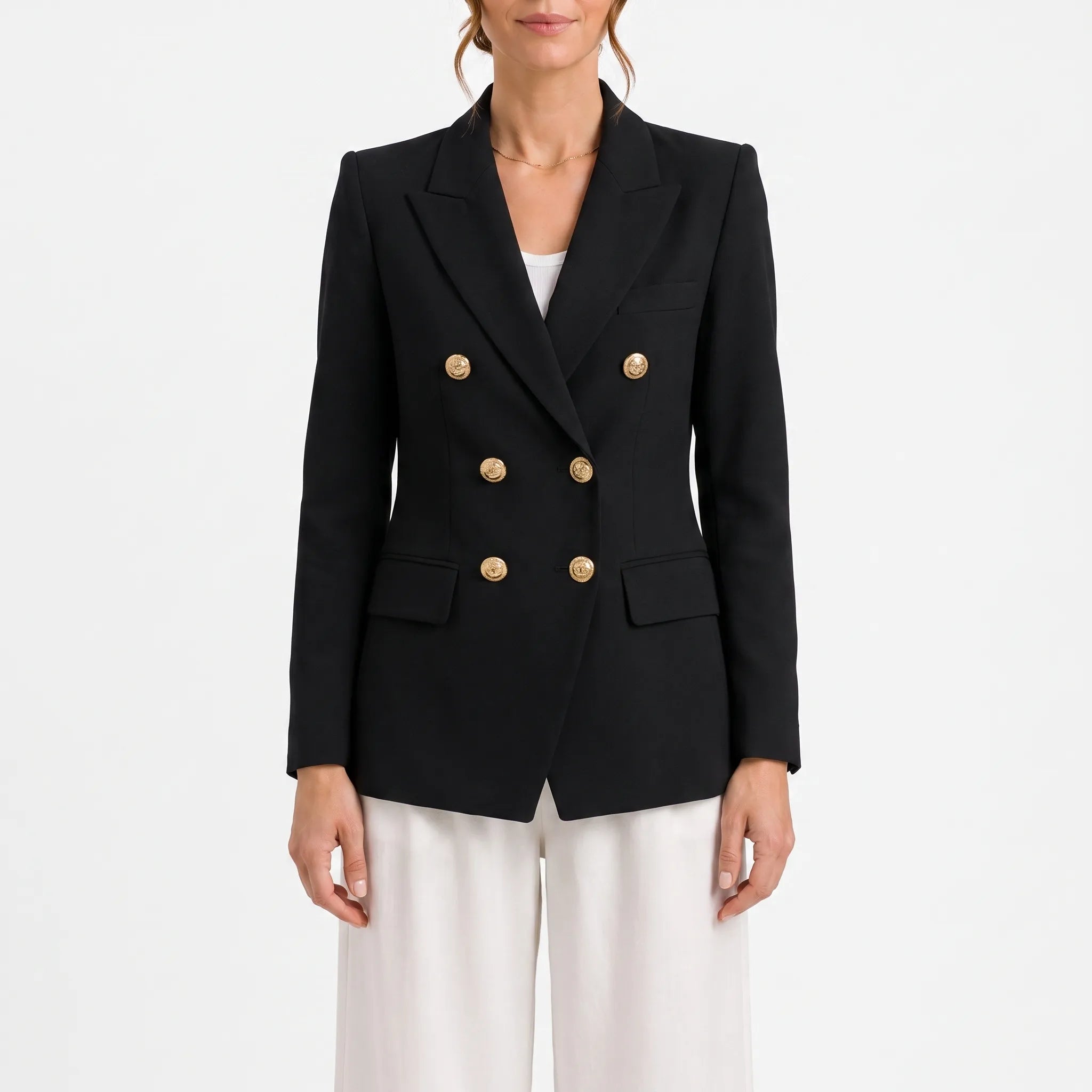 Valdora  - Tailored Double-Breasted Woman Blazer Office Wear