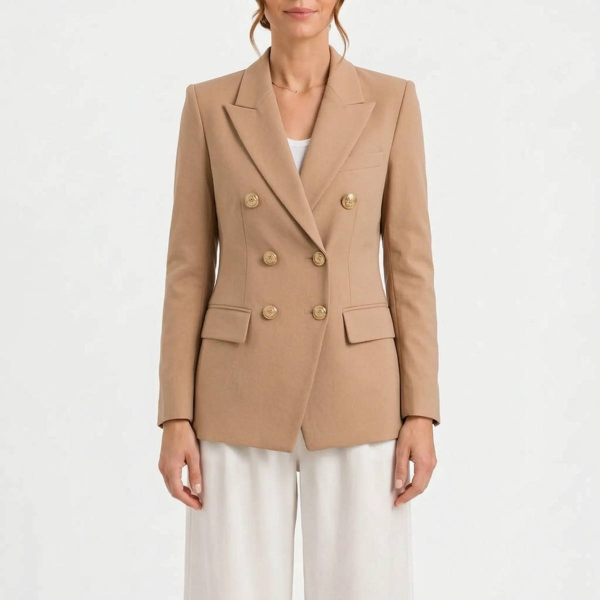 Valdora  - Tailored Double-Breasted Woman Blazer Office Wear