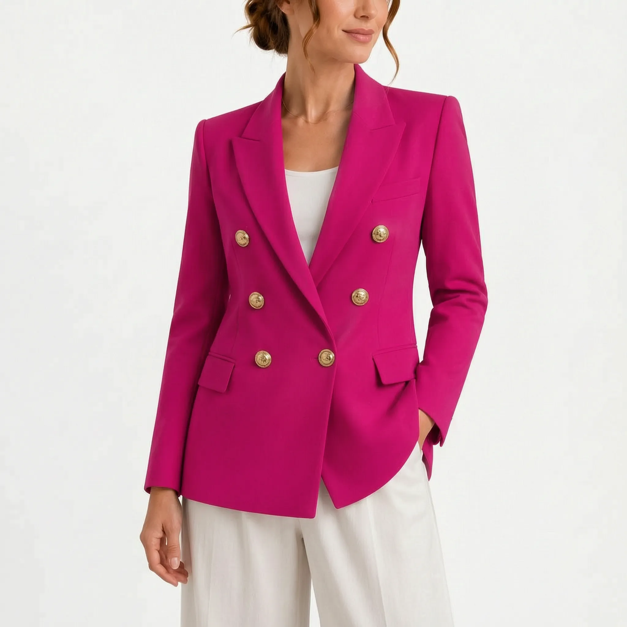 Valdora  - Tailored Double-Breasted Woman Blazer Office Wear