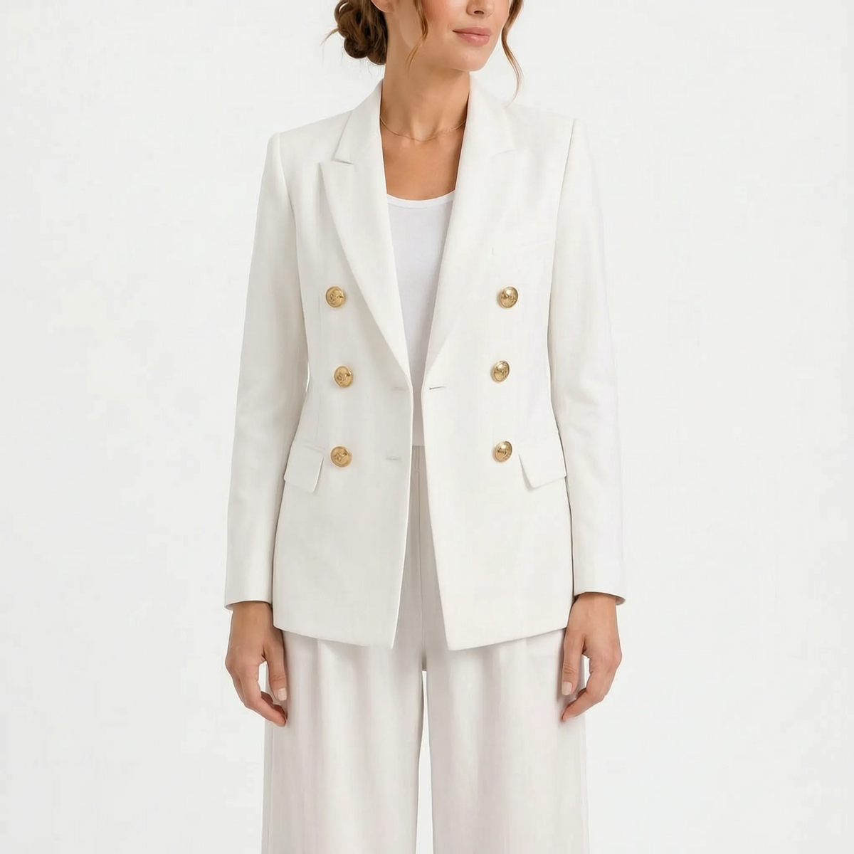 Valdora  - Tailored Double-Breasted Woman Blazer Office Wear