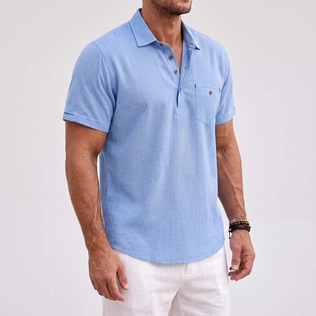 Valero  - Short-Sleeve Textured Polo Shirt Warm Weather Outings