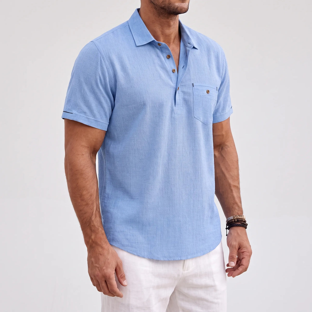 Valero  - Short-Sleeve Textured Polo Shirt Warm Weather Outings