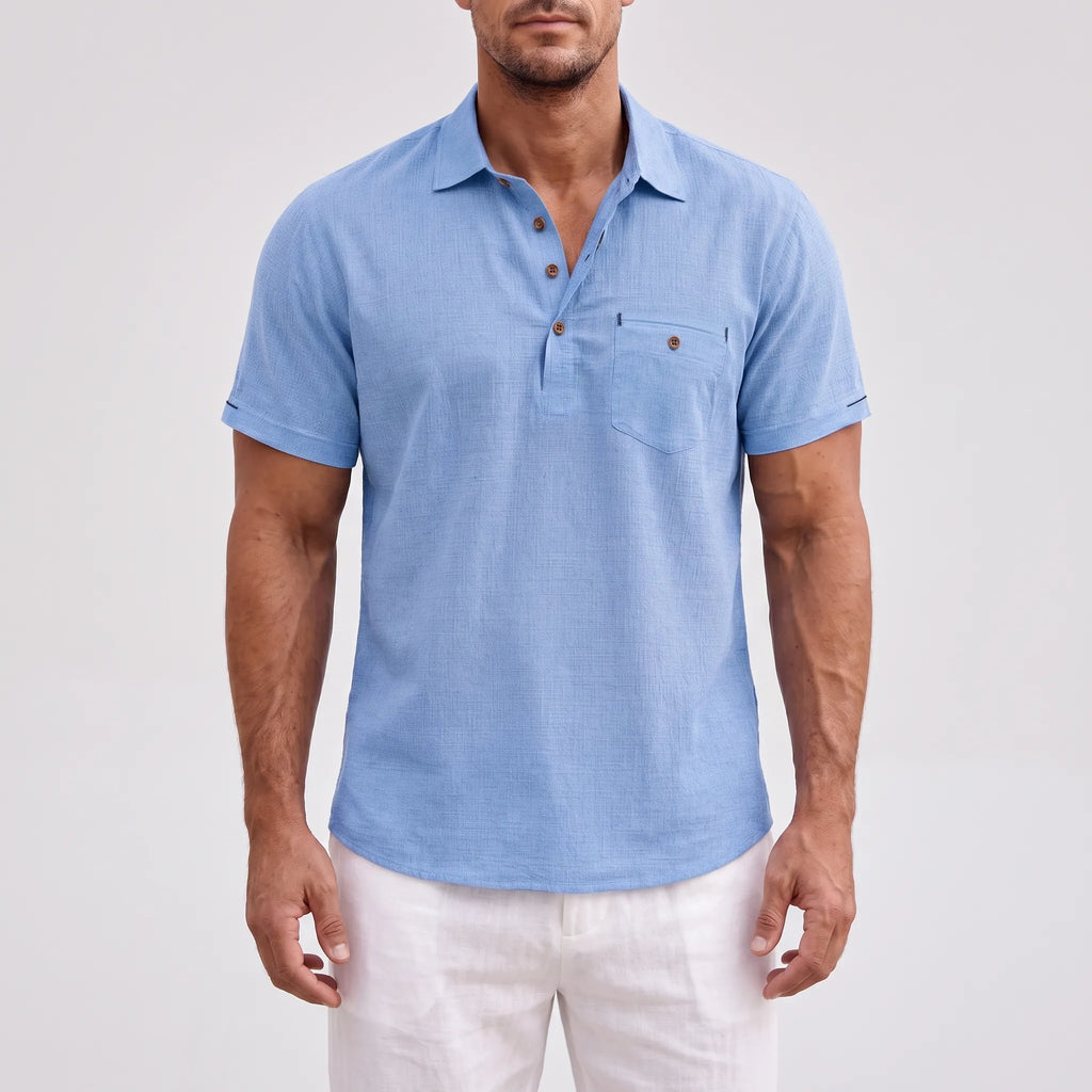 Valero  - Short-Sleeve Textured Polo Shirt Warm Weather Outings