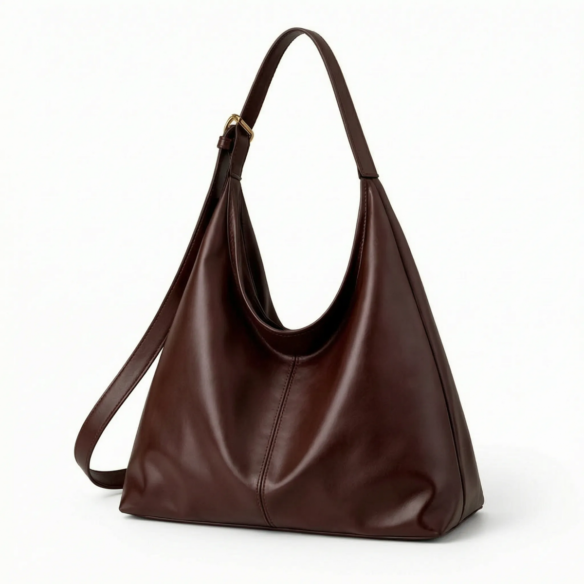 Oversized slouchy shoulder bag with adjustable strap
