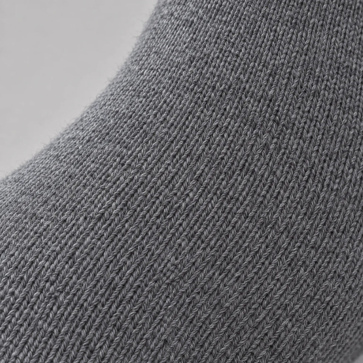 Men's plain ribbed crew socks shown in grey and white