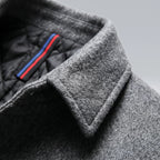 Men's slim fit single-breasted overcoat with pointed collar and button front