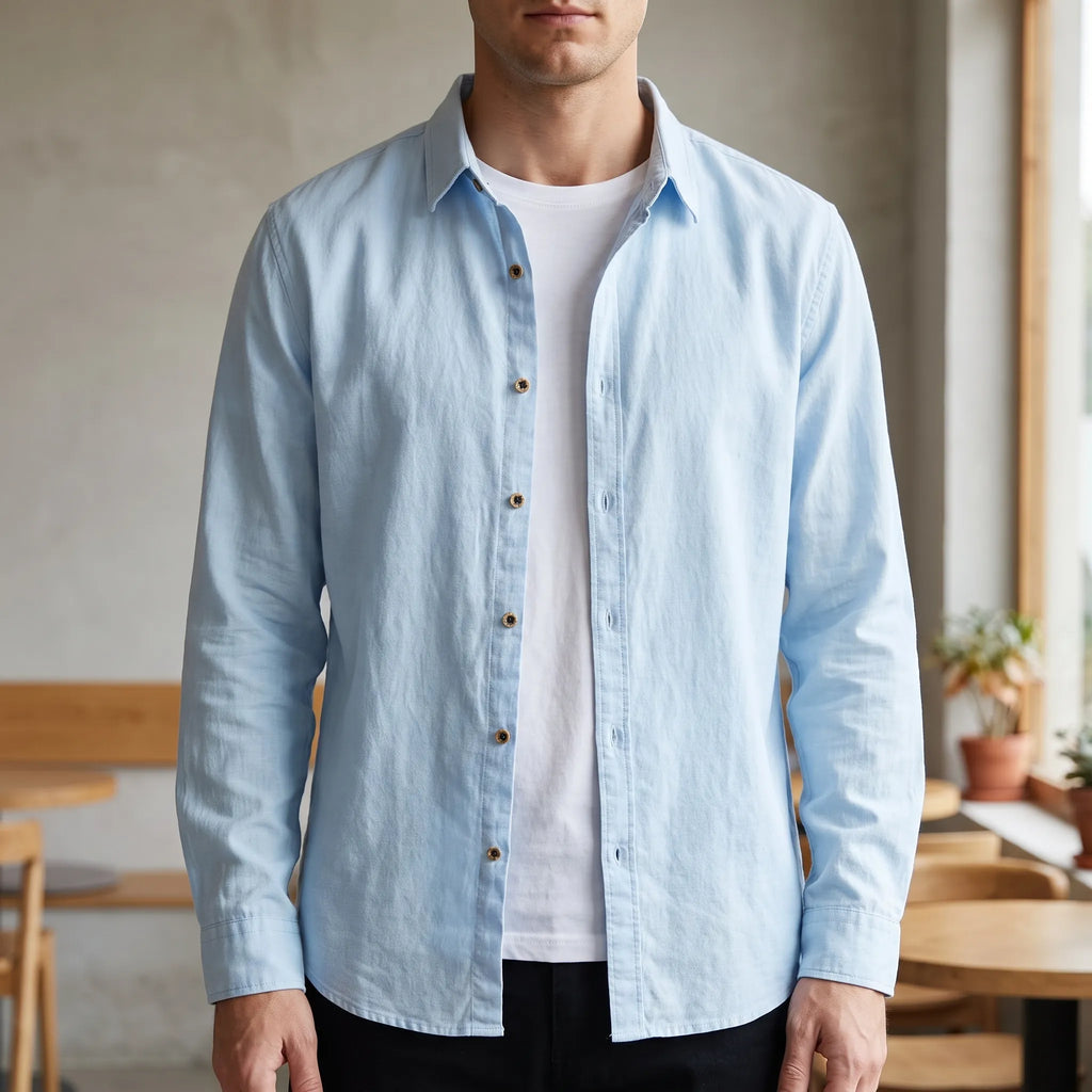 Vintalure  - Long Sleeve Button Up Shirt Casual Outings