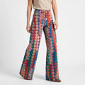 Vintara  - Geometric Print Wide Leg Trousers Statement Dressing