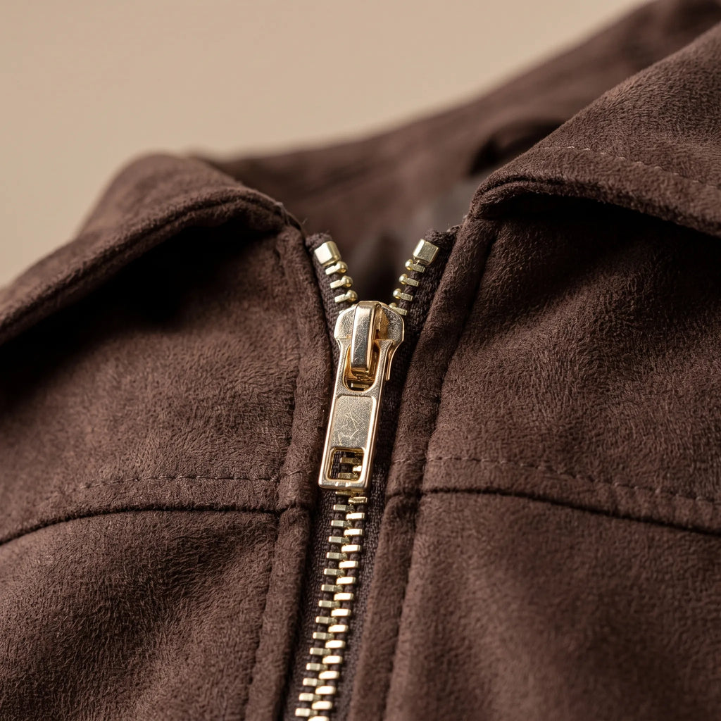 Volsura  - Wide Sleeve Cropped Bomber Jacket Layering Over T-Shirts