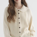 Women's long-sleeve textured knit cardigan