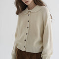 Women's long-sleeve textured knit cardigan