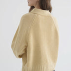 Women's long-sleeve textured knit cardigan