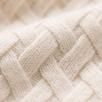 Women's textured turtleneck jumper with long sleeves and ribbed trims