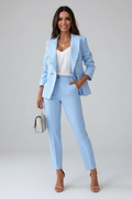 Women's tailored blazer and slim ankle-length trouser suit set