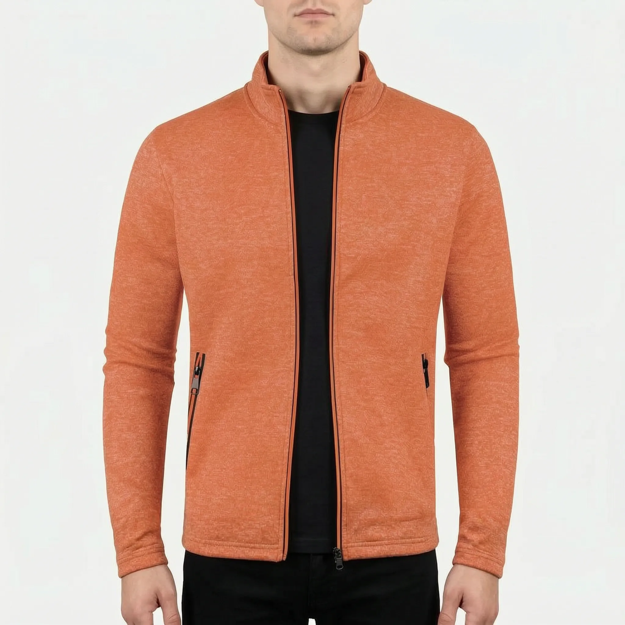 ZipLine  - Men's Full Zip Sweater Jacket Cool Weather Layering