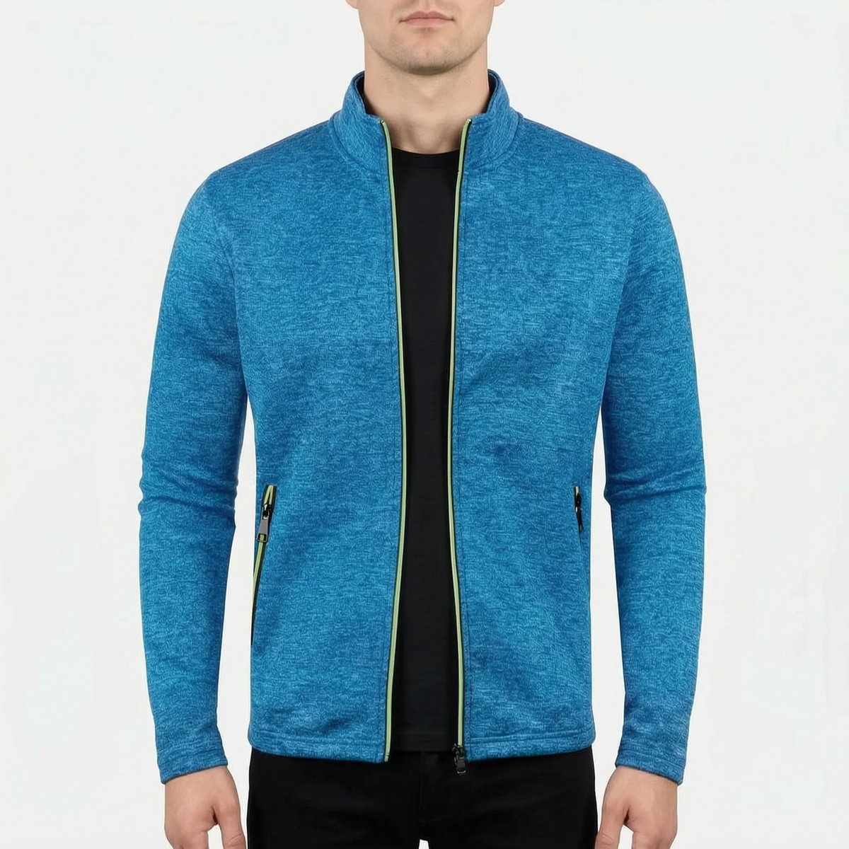 ZipLine  - Men's Full Zip Sweater Jacket Cool Weather Layering