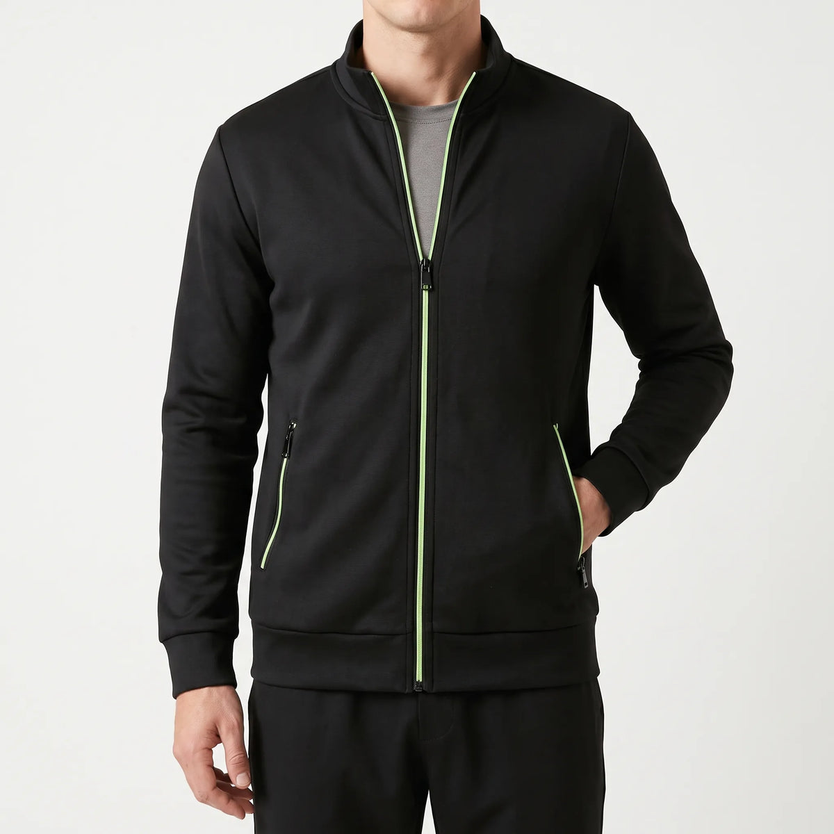 ZipLine  - Men's Full Zip Sweater Jacket Cool Weather Layering