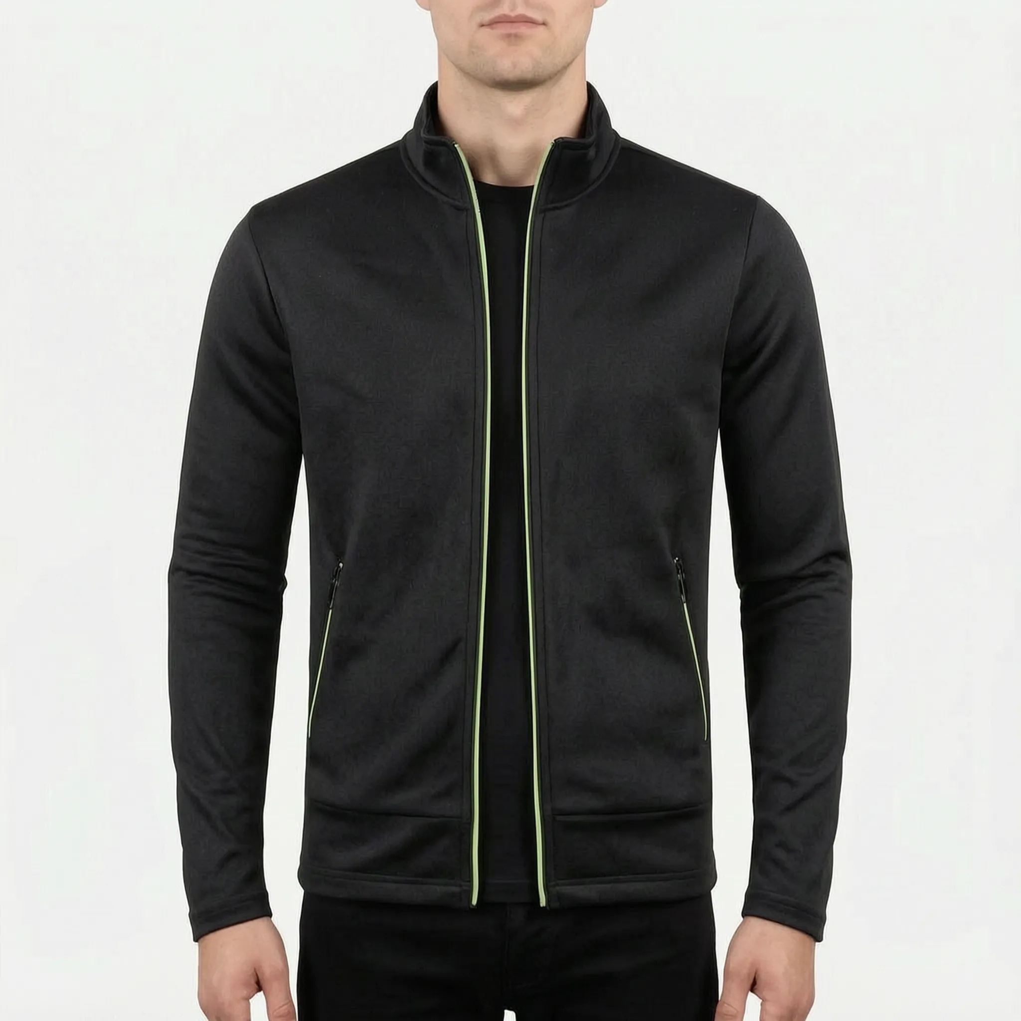 ZipLine  - Men's Full Zip Sweater Jacket Cool Weather Layering