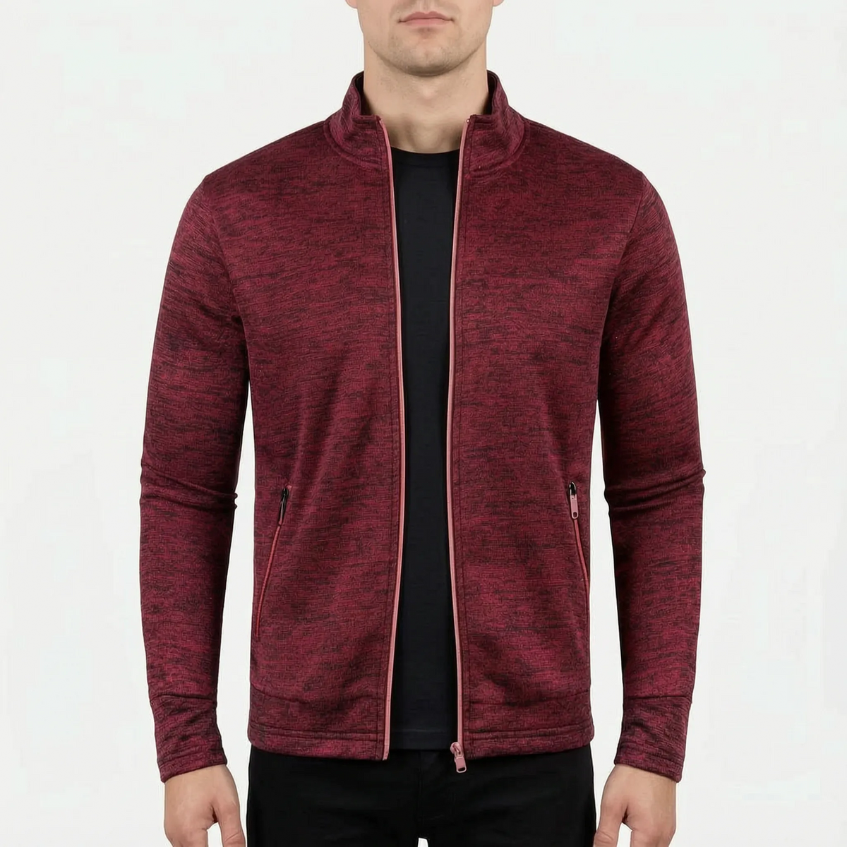 ZipLine  - Men's Full Zip Sweater Jacket Cool Weather Layering