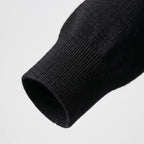 Men's plain quarter zip jumper with mock neckline and long sleeves