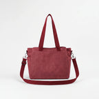 Large tote bag with long handles, side pockets and detachable shoulder strap