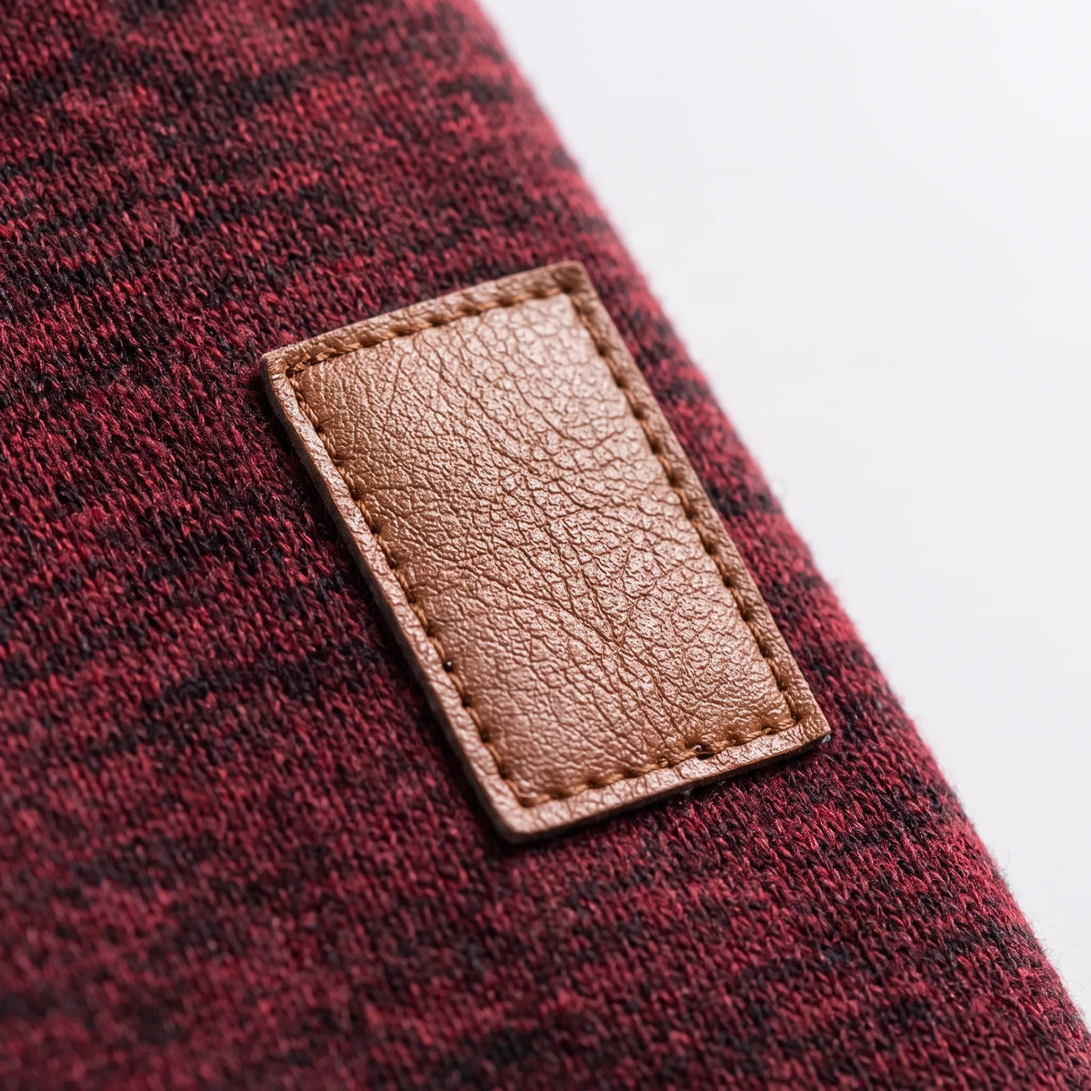 Men's marled quarter-zip jumper with long sleeves