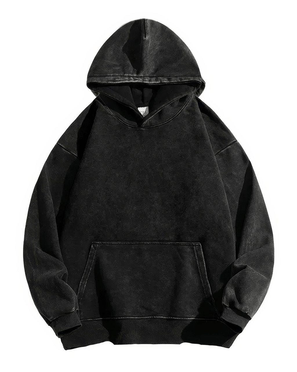 Washed hoodie with hood, long sleeves and a front weightlifting graphic reading Be Your Own Monster