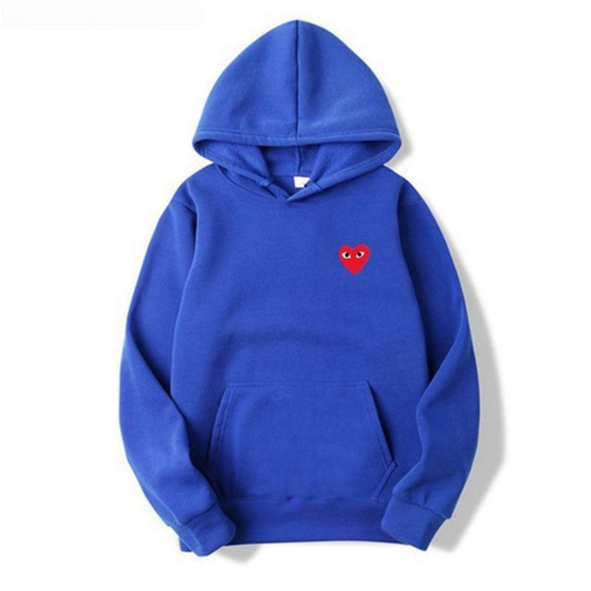 Women's hooded sweatshirt with long sleeves and a small heart chest motif
