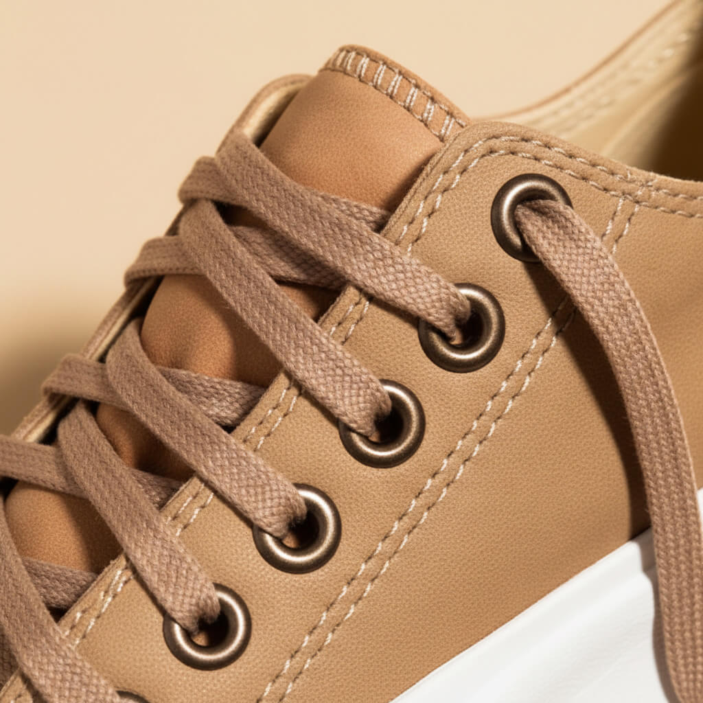 Women's platform lace-up sneakers with chunky ridged soles in beige and tiger stripe designs