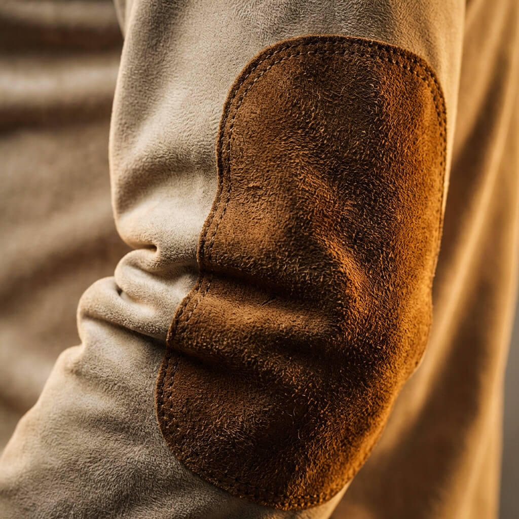 Men's long-sleeve lace-up Henley shirt with contrast shoulder and sleeve panels