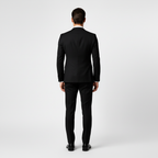 Men's three-piece suit with buttoned waistcoat, notch lapels and tailored jacket