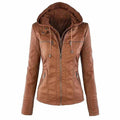 Women's fitted hooded jacket with long sleeves, zip front and zipped pockets