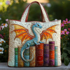 Patterned quilted women's tote bag with twin handles