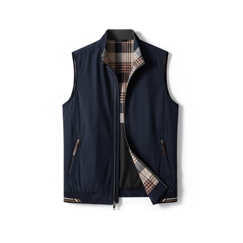 Unisex checked plaid sleeveless vest