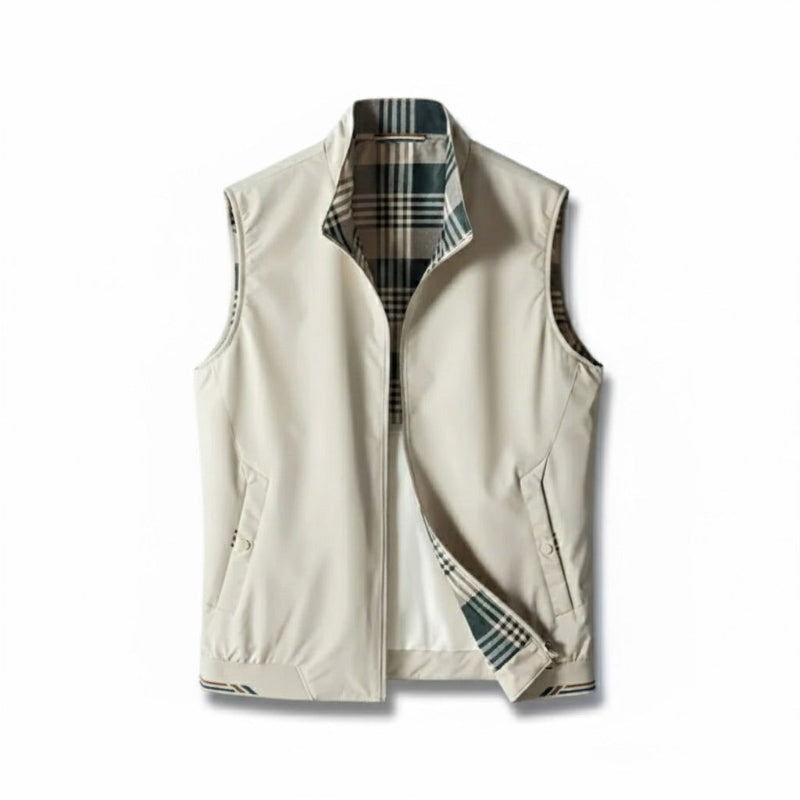 Unisex checked plaid sleeveless vest