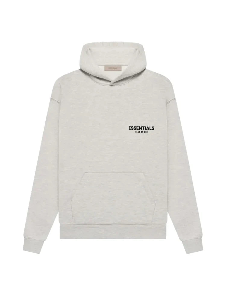 Women's oversized pullover hoodie with hood, long sleeves, ribbed trims and bold text graphic