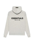 Women's oversized pullover hoodie with hood, long sleeves, ribbed trims and bold text graphic